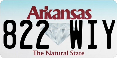 AR license plate 822WIY