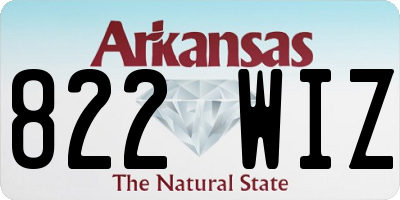 AR license plate 822WIZ