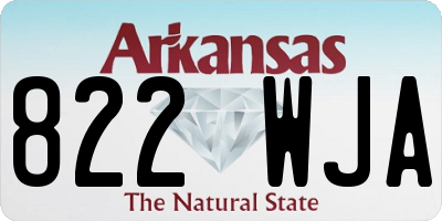 AR license plate 822WJA
