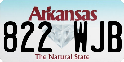AR license plate 822WJB