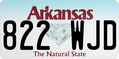 AR license plate 822WJD