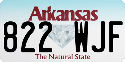 AR license plate 822WJF