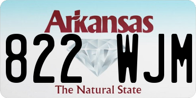 AR license plate 822WJM