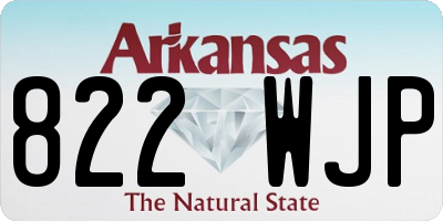 AR license plate 822WJP