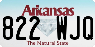 AR license plate 822WJQ