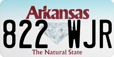 AR license plate 822WJR