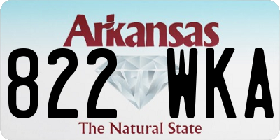 AR license plate 822WKA