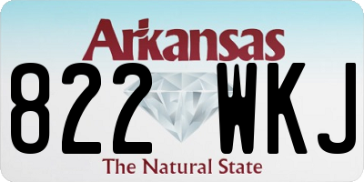 AR license plate 822WKJ