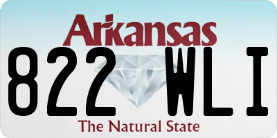 AR license plate 822WLI