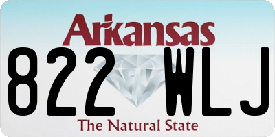 AR license plate 822WLJ