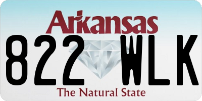 AR license plate 822WLK