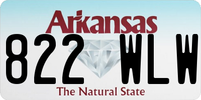 AR license plate 822WLW