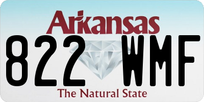 AR license plate 822WMF