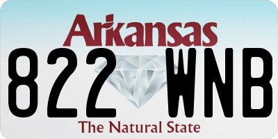 AR license plate 822WNB