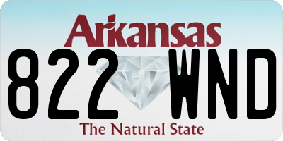 AR license plate 822WND