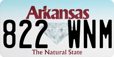 AR license plate 822WNM