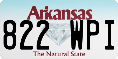 AR license plate 822WPI