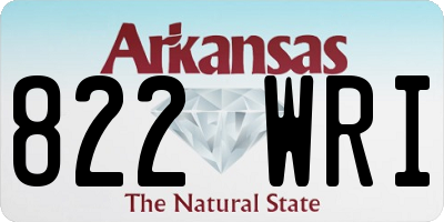 AR license plate 822WRI
