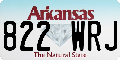 AR license plate 822WRJ