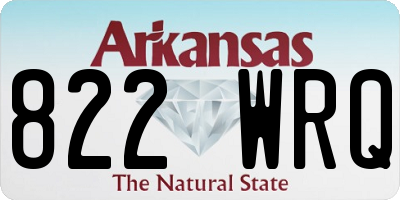 AR license plate 822WRQ