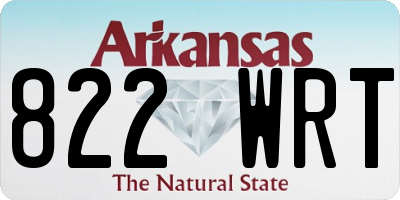 AR license plate 822WRT