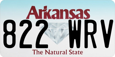 AR license plate 822WRV