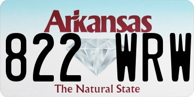 AR license plate 822WRW