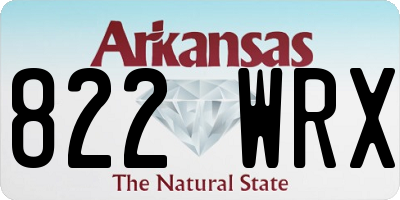 AR license plate 822WRX