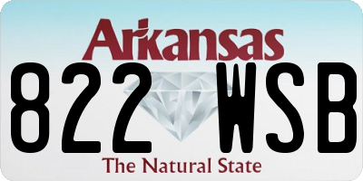 AR license plate 822WSB