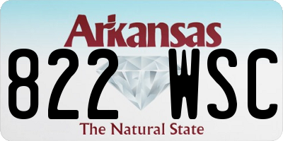 AR license plate 822WSC
