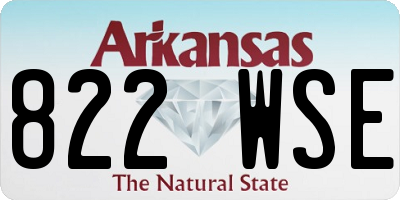 AR license plate 822WSE