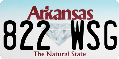 AR license plate 822WSG