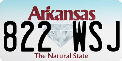 AR license plate 822WSJ
