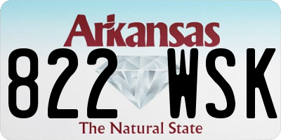 AR license plate 822WSK
