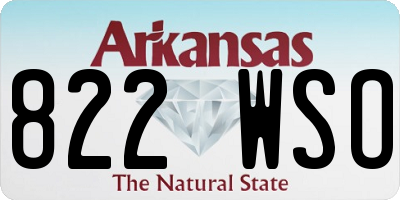 AR license plate 822WSO