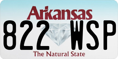 AR license plate 822WSP