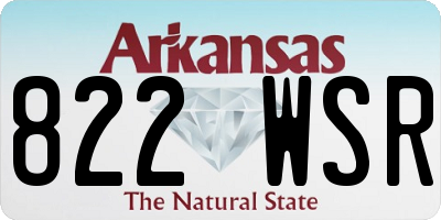 AR license plate 822WSR