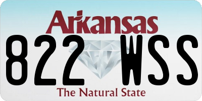 AR license plate 822WSS