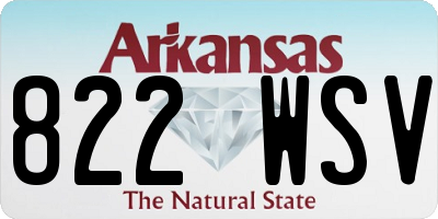 AR license plate 822WSV