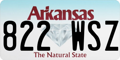 AR license plate 822WSZ