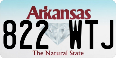 AR license plate 822WTJ
