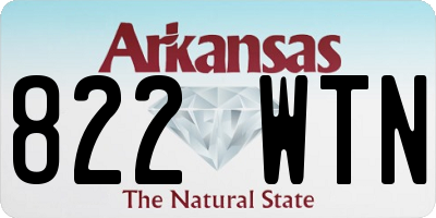 AR license plate 822WTN