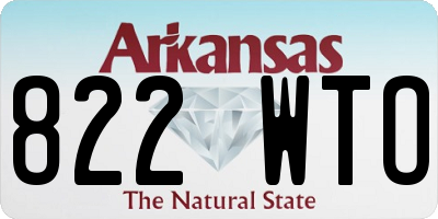 AR license plate 822WTO