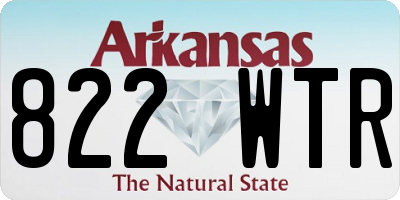 AR license plate 822WTR