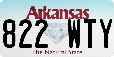 AR license plate 822WTY
