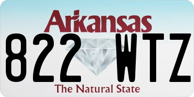 AR license plate 822WTZ