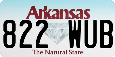 AR license plate 822WUB