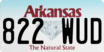AR license plate 822WUD