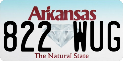 AR license plate 822WUG