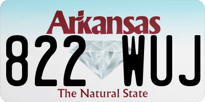 AR license plate 822WUJ
